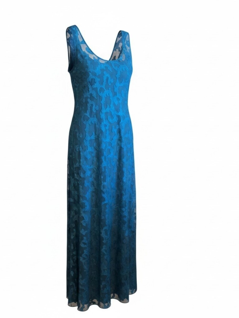 Vintage Victoria's Secret Gold Label Blue Sheer Nightgown Dress Large